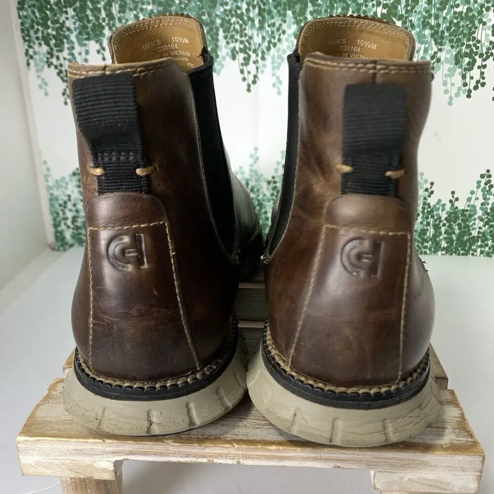 Cole Haan Zerogrand Chelsea Brown Boots Men's Size 10.5M C30164